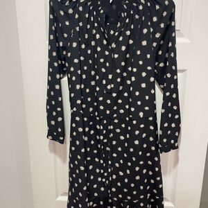 Rebecca Taylor Elegant Black and White Polka Dot Dress